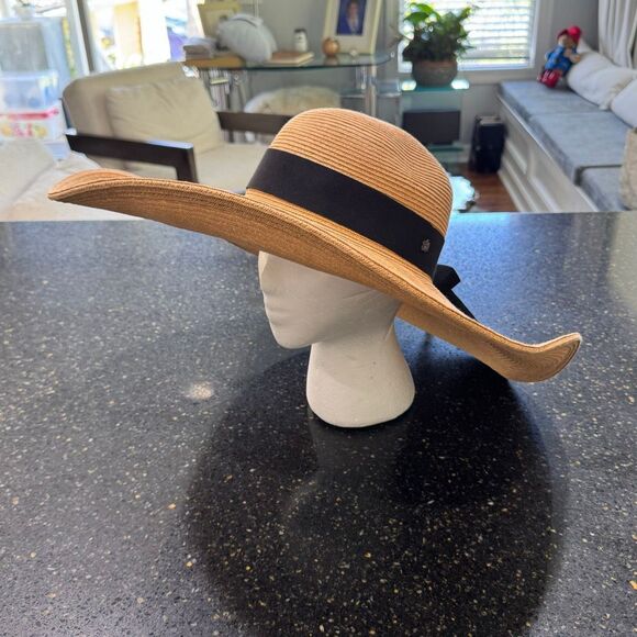 Florabella Sarita Brown Multi Wide Brim Hat - Picture 2 of 12